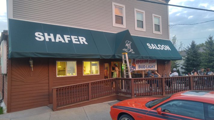 Custom storefront awning